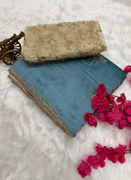 VT 804 Soft Vichitra Silk Embroidery Work Saree Wholesale Price In Surat